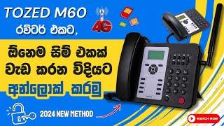 How To Use Any Network Sim In Tozed M60 Router | M60 Router For Any Network Sim In Sinhala 2024