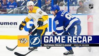 Predators @ Lightning 10/10 | NHL Highlights 2023