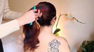 ASMR tingly triggers to help you sleep - hair play, light touches and whisper on Sydney 