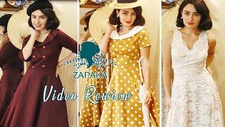 HUGE ZAPAKA VINTAGE DRESSES TRY-ON HAUL | Affordable & Trendy Retro 50s Dresses