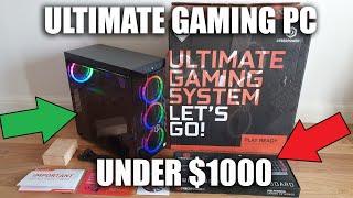 GAMING PC from CyberPowerPC FOR UNDER $1000 Unboxing and Setup!