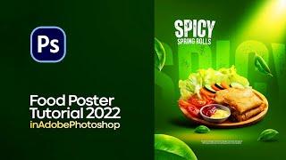 How To  Easily Create a Food Poster Design 2022 in Adobe Photoshop | Photoshop Tutorial