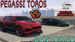 GTA 5 Online New Vehicle  PEGASSI TOROS VS ZENTORNO " DRAG RACE "