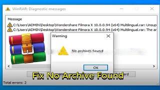  How to Fix No Archive Found Error || No Archives Found