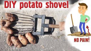 DIY fork shovel for harvesting potatoes