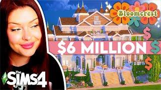 OVER $6 MILLION Mansion Build in The Sims 4 // Sims 4 Bloomcrest Budget Build Challenge