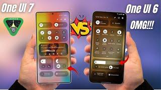 Samsung One UI 7 vs One UI 6 - NEW CHANGES! in Quick Settings Panel!!!