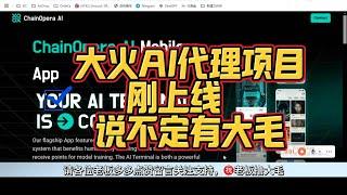 大火的AI代理项目，刚上线 ，说不定有大毛，先埋伏着！|ChainOpera