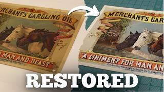 Restoring a 19th-Century Antique Advertisement