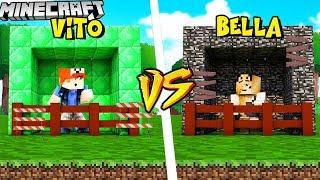 BAZA Z EMERALDÓW VS BAZA Z BEDROCKA - MINECRAFT | Vito vs Bella