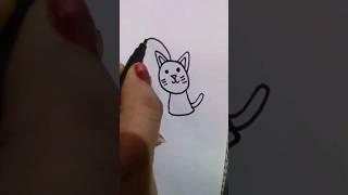 easy cat drawing  ll #viralvideo #shortsvideo #youtubeshorts