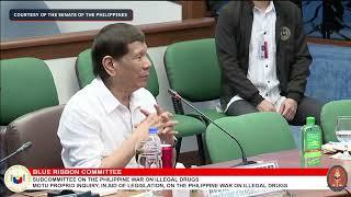 Duterte refuses to leave when Senate panel dismisses him from drug war hearing