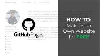 HOW TO: Make Your Own Website For FREE | Github Pages