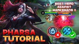 PAANO GAMITIN SI PHARSA | BEST HERO TO COUNTER MARKSMANS  | EarlTzy