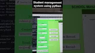 Student management system using python.#programming #python #shorts #coding