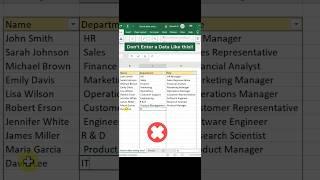 Excel Trick 14:  Secret Data entry tool #shorts #shortsfeed #trending #excel #tricks #dataentry