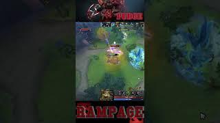  Pudge Rampage, God best hook! #dota2  #pudgewars #pudge #dotawtf#shorts