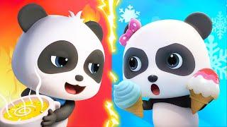 Hot vs Cold Challenge | Healthy Habits | Nursery Rhymes & Kids Songs | BabyBus