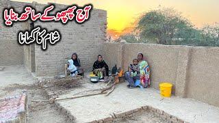 Phopho Ky Sath Mill Ky Banaya Sham Ka Khana ||  Village Dinner Routine || Misbah Sajjad Vlogs