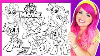 Coloring My Little Pony The Movie Coloring Pages | Songbird Serenade, Applejack & Rainbow Dash