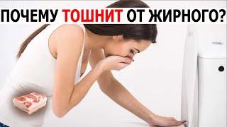 Почему тошнит после еды, богатой на животные жиры?