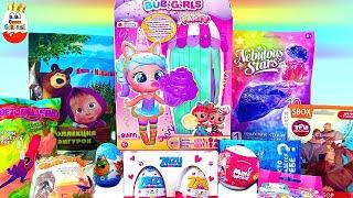 SURPRISE MIX! Masha and the Bear, Bubiloons BuBiGirls, Nebulous Stars, Mini WORLD, Surprise unboxing