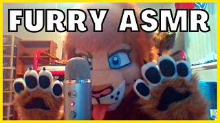 FURRY ASMR | Whispers, Brushing Fur, and FURSUIT PAW RUBS