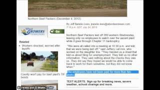 Aberdeen South Dakoa Beef Plant Nightmare Employees Contractors not paid now files bankrupcy