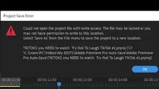 Can't Autosave To Cloud Due To Write Permissions | 3 Solutions! [Premiere Pro Save Error]