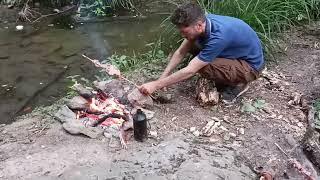 cooking ASMR.build farm_camplete build a wooden bathhouse.green forest.#bushcraft