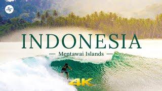 [4K UHD] Mentawai Islands, INDONESIA Ambient Drone Film + Happy Acoustic Music for Relax