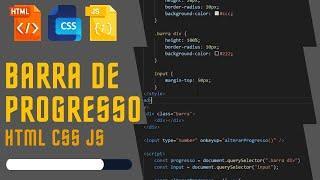 BARRA DE PROGRESSO COM HTML, CSS, JAVASCRIPT