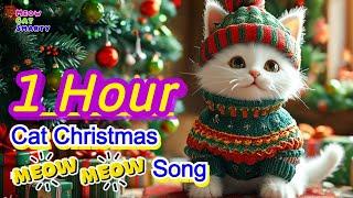 Cat Meowy Merry ChristmasJingle Bell Meow Meow Song  (1 hour) #christmas #cat #kitten #cute