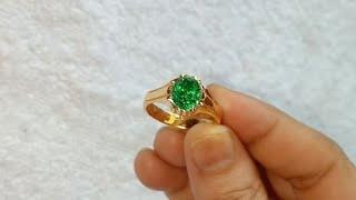 latest emerald ring for women|| green stone ring for women with weight