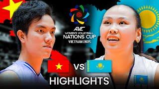 Vietnam vs Kazakhstan | Semifinals Highlights | AVC Women's Nations Cup 2025