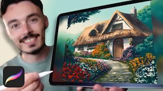 Flowery Cottage Procreate tutorial 191