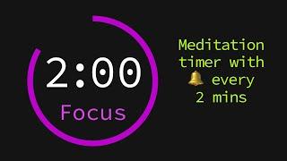 Meditation Timer with Bell Every 2 Minutes 