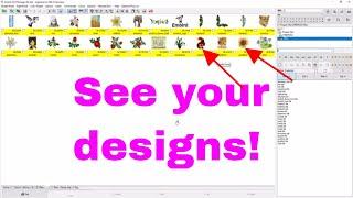 EMBIRD BASIC Beginner: How to see your embroidery files with Pictures