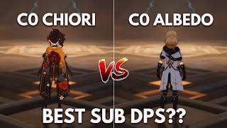 Is CHIORI Better Than ALBEDO?? C0 DMG COMPARISON!! [Genshin Impact]