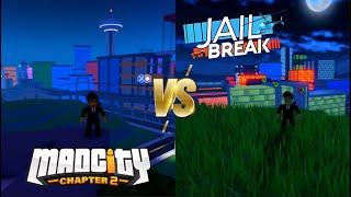 СРАВНЕНИЕ MAD CITY CHAPTER 2 VS JAILBREAK | Оружие и Ограбления 2022