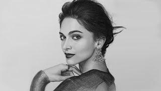 Pencil Drawing - Deepika Padukone, Realistic Portrait Drawing Time-lapse