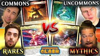 100 Commons vs 100 Uncommons vs 100 Rares vs 100 Mythics Commander | Clash S17 E16