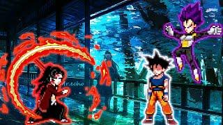 Yoriichi VS Goku DBS V3 OP & Vegeta Ultra Ego in Jump Force Mugen