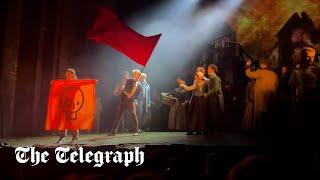 Just Stop Oil disrupt Les Miserables by jumping up on stage