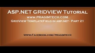 GridView TemplateField in asp.net - Part 21