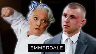 Mary Throws A Punch To Protect April | Emmerdale