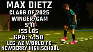 Max Dietz (Class of 2025) Soccer Highlights