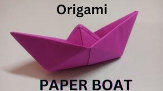 How to make a Origami paper boat || Easy folding || Paper boat tutorial