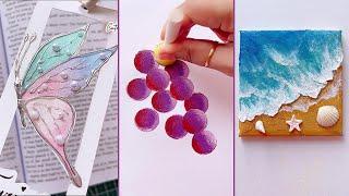 10 COOL ART IDEAS FOR BEGINNERS || Painting hacks || Easy painting || Easy Tips & Hacks to draw