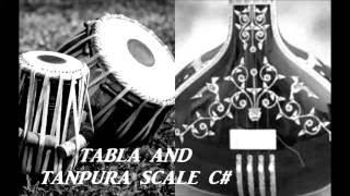Tabla and Tanpura Scale C# | Teen taal (130 bpm) madhya laya Scale C sharp